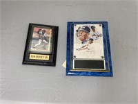 2 Ken Griffey Jr Plaques 4"x6" & 6"x8"