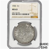 1903 Morgan Silver Dollar NGC MS63