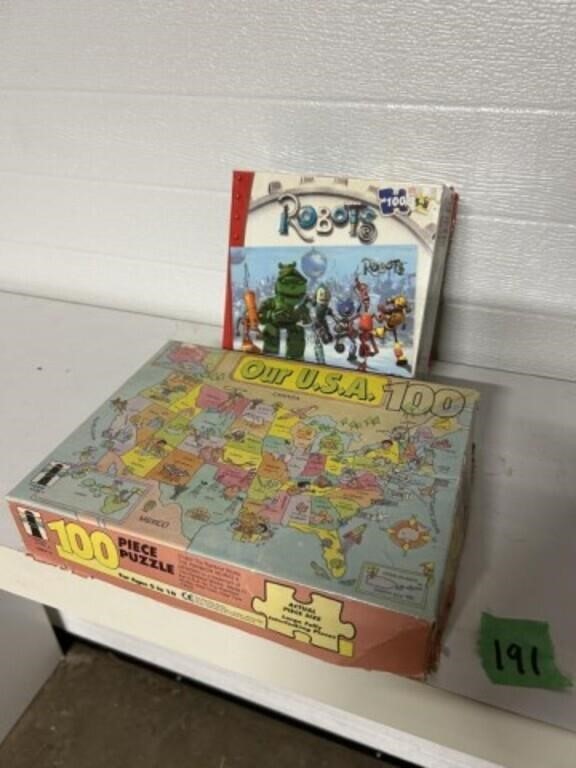 Puzzles - Robots 100pc / USA map 100pc