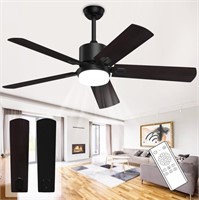 WF7111  LANHAI XAUJIX 52 inch Black Ceiling Fan