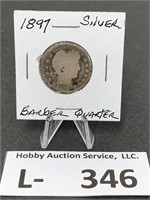 Silver Barber Quarter 1897