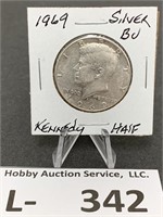 Silver 1969 Kennedy Half Dollar