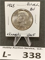 Silver 1965 Kennedy Half Dollar