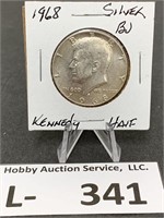 Silver 1968 Kennedy Half Dollar