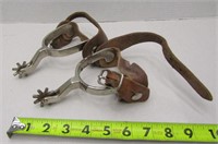 Vintage Spurs with Leather Straps