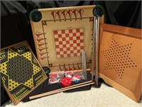 VTG Carrom Game Table, San Loo Chinese Checkers &