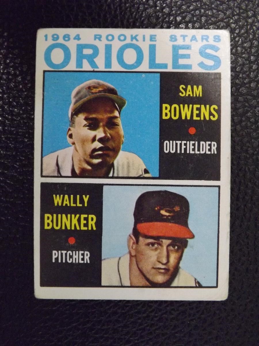 1964 TOPPS #201 ORIOLES BOWENS BUNKER RC