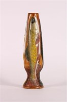 Carl Christiansen of Newberry, MI, 13" Fish Vase,