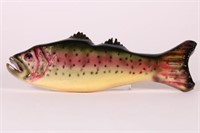 11.5" Rainbow Trout Carved Wall Hanging Fish