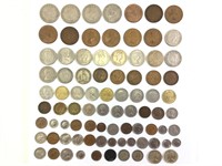 75+ Assorted Foreign Coins GB, Canada, France +