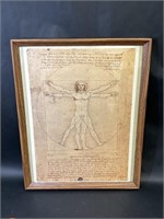 Da Vinci The Vitruvian Man Framed Art Print