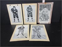 5 OLD HOCKEY BEEHIVE PHOTO CARDS