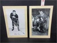 2 OLD HOCKEY BEEHIVE PHOTO CARDS