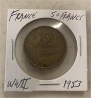 1953 FRANCE COIN-WWII