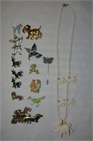 13 Pieces- Necklace with Elephant & 12 Animal