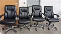 4 Rolling Office Chairs     Seats As Is