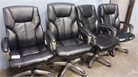 4 Rolling Office Chairs  Some Seats As Is