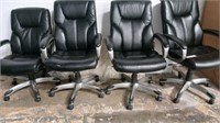 4 Rolling Office Chairs    Seats As Is