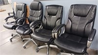 4 Rolling Office Chairs,   Seats As Is