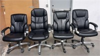 4 Rolling Office Chairs,  Seats As Is