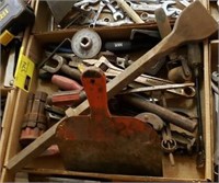 Lot with Scraper, Wrenches, Rollers, and more
