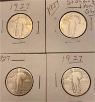 1927 Standing Liberty Silver Quarters