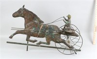 Sulky & Rider Copper Weathervane