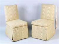 Pair Modern Upholstered Side Chairs