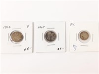 1906 / 1907 / 1911 SILVER COINS - CANADIAN