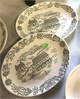 2 Serving Plates Colonial Homestead