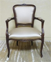 Louis XV Style Oak Armchair.