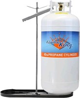 Flame King Dual RV Propane Tank Cylinder Rack for
