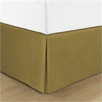 Swift Home Easy Fit Pleated Bedskirt, Green, Cal