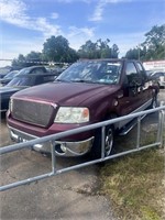 2006 FORD F-150 4 DOOR, MAROON TRUCK, 185K LAST