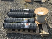 (4) 36"X50' ROLLS OF FENCE & SPOOL OF RADIX WIRE