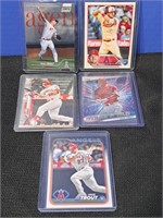 (5) Mike Trout Angels Baseball Cards