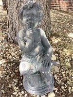 25” ceramic little girl.  Heavy.  Broken toes