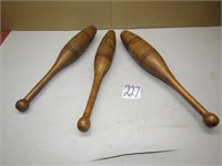 3 WOODEN 1 LB JUGGLERI PENS