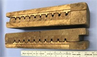 Lot of 2, antique wooden cigar makers     (g 22)