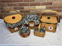 CHRISTMAS LONGABERGER BASKET LOT