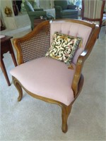 Pair of Cane Accented Arm Chairs