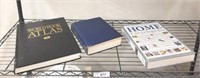 GROUP OF COFFEE TABLE BOOKS, ATLAS, MISC