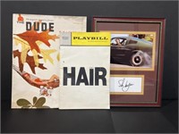Hair Playbill, 1956 Dude Magazine, & Framed Photo