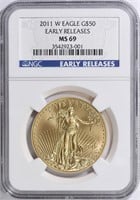 2011-W $50 One-Ounce Gold Eagle NGC MS-69