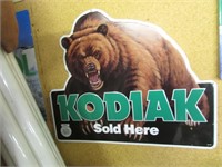 kodiak bear tin sign