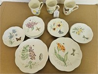 BUTTERFLY LENOX  4 CT - TEA CUPS & PLATES