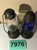 2 Small Kerosene Lamps
