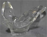 Glass Swan Bowl 4.5x8x7