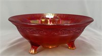 Floral & Optic ftd round bowl - red