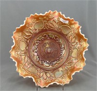 Fanciful ruffled bowl - peach opal